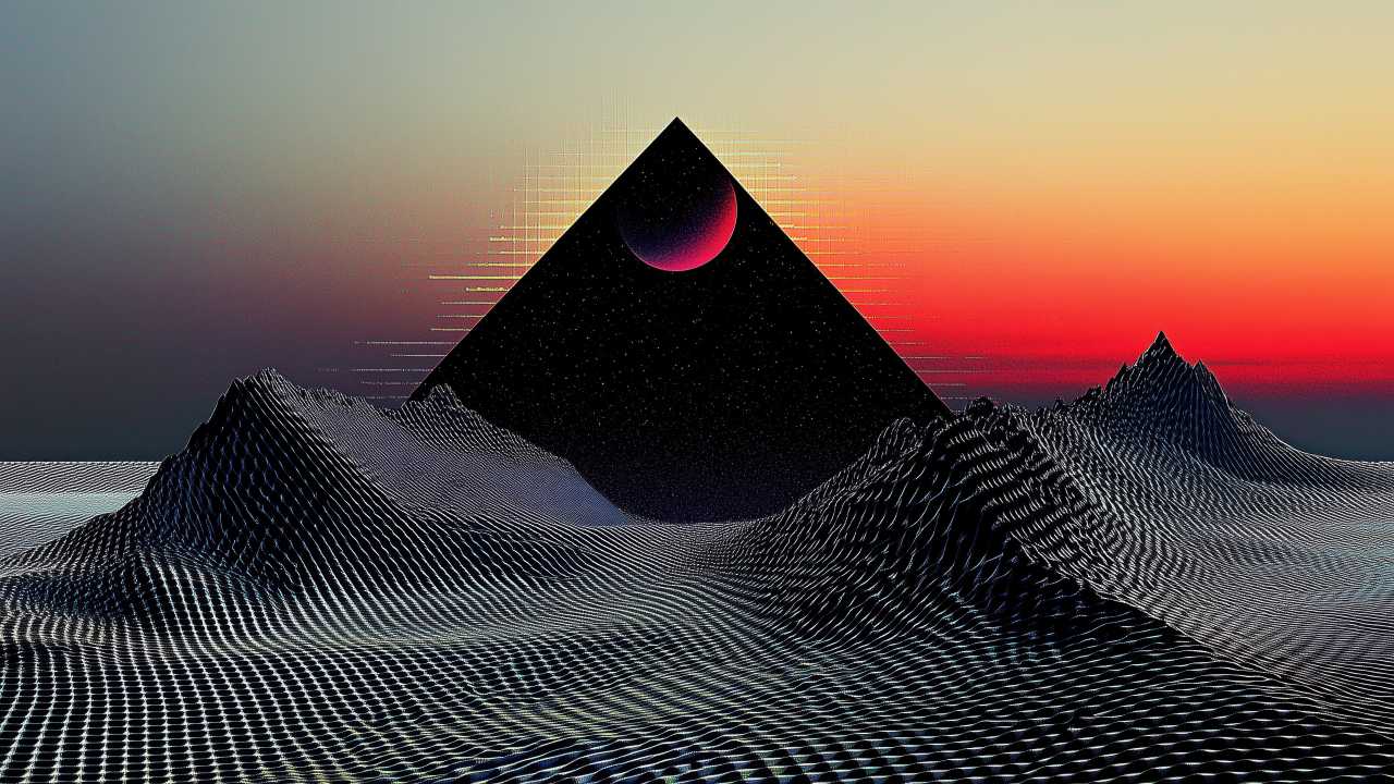 retrowave wallpaper, neon colors, 80s aesthetic, background for desktop wallpaper (horizontal)