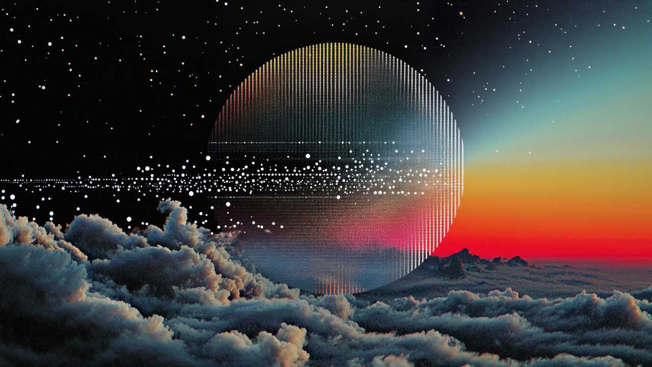 retrowave wallpaper, vintage aesthetic, neon colors, background for desktop wallpaper (horizontal)