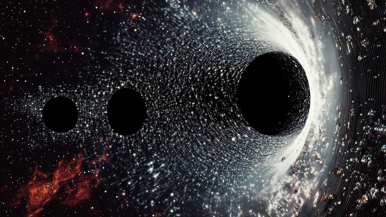 wormhole wallpaper, star systems, celestial bodies, background for desktop wallpaper (horizontal)