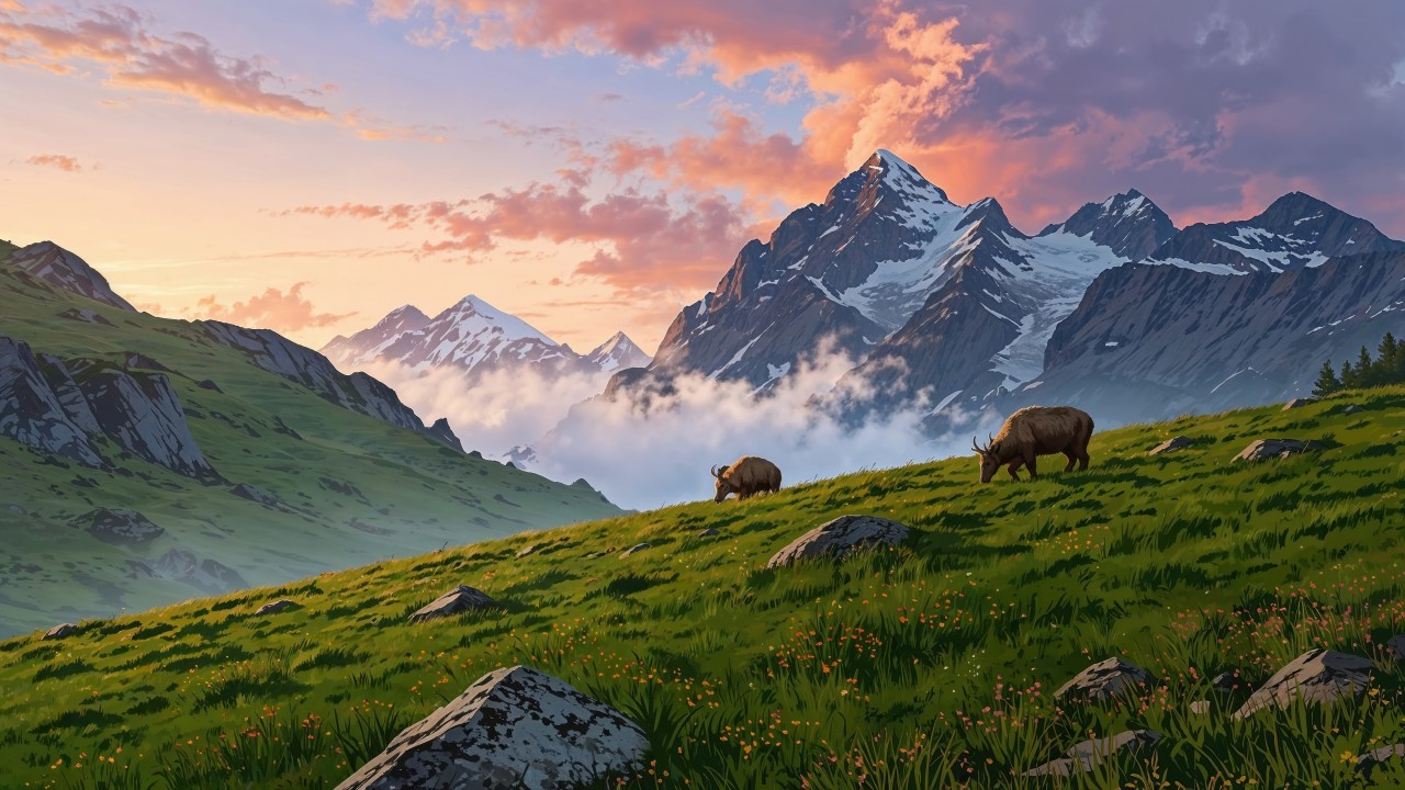 swiss alps wallpaper, weather, weather conditions, background for desktop wallpaper (horizontal)