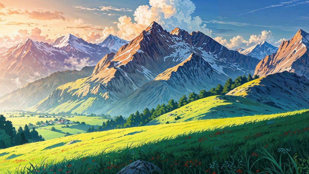 swiss alps wallpaper, weather, hiking trails, background for desktop wallpaper (horizontal)