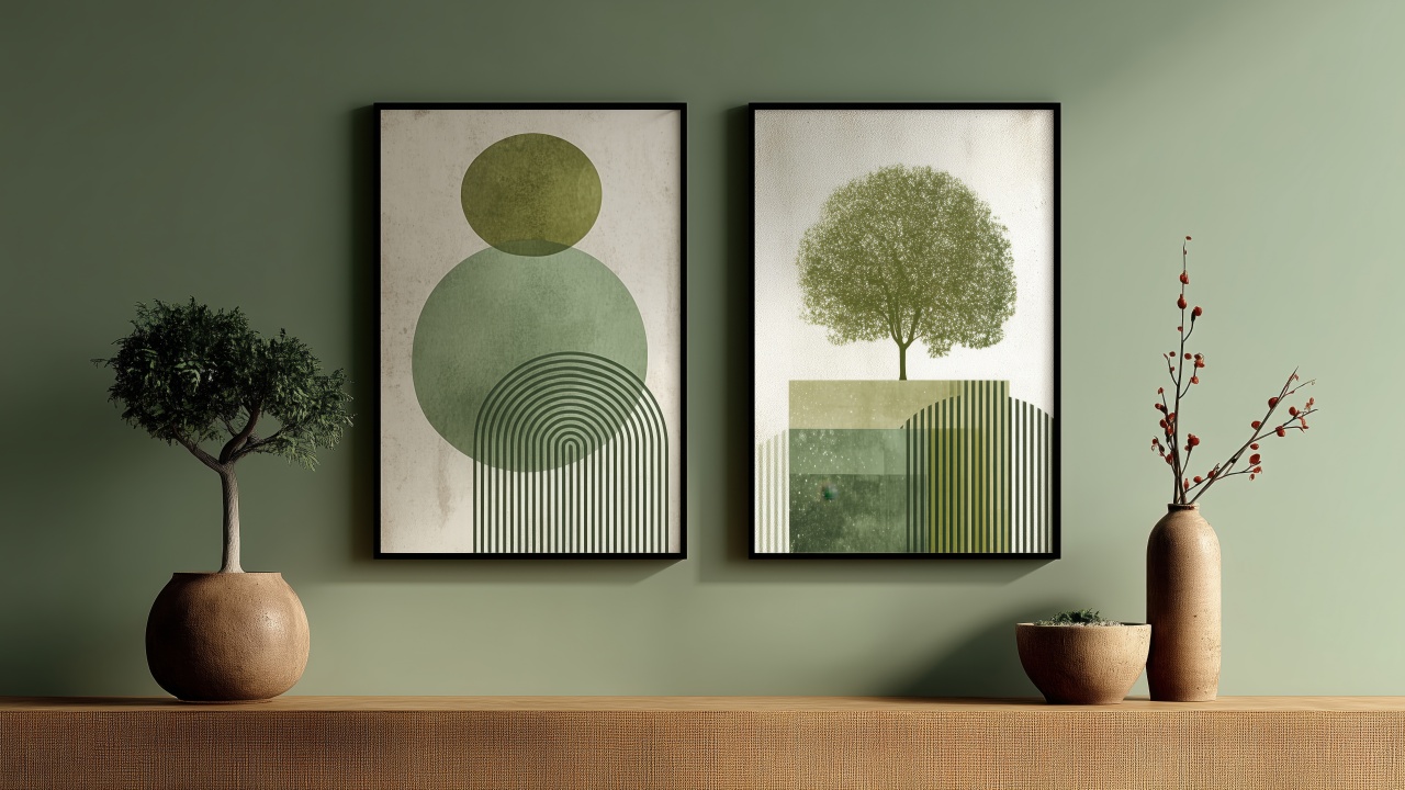 verdant wallpaper, organic aesthetics, sustainable design, background for desktop wallpaper (horizontal)