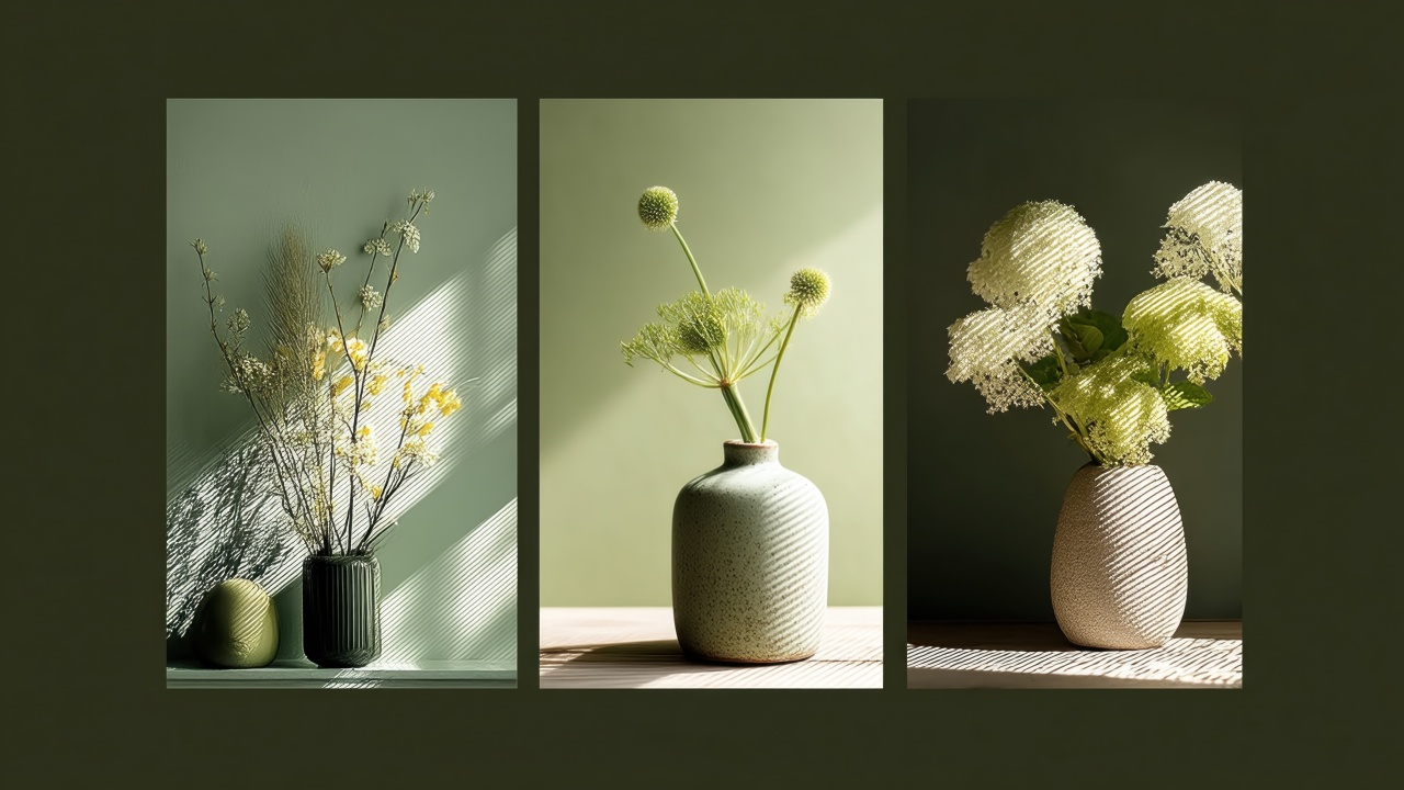 biophilic design wallpaper, plant art, botanical prints, background for desktop wallpaper (horizontal)