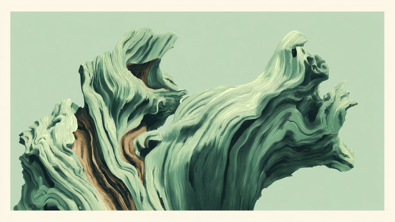 botanical design wallpaper, green leaves, sustainable decor, background for desktop wallpaper (horizontal)