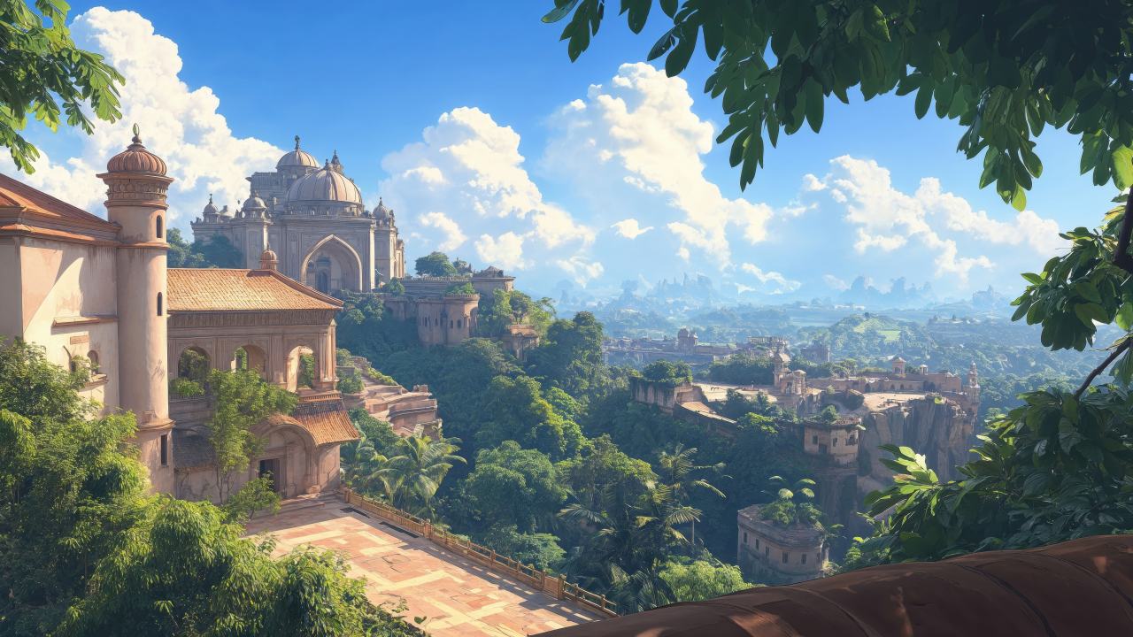 temple architecture wallpaper, historical sites, cultural heritage, background for desktop wallpaper (horizontal)