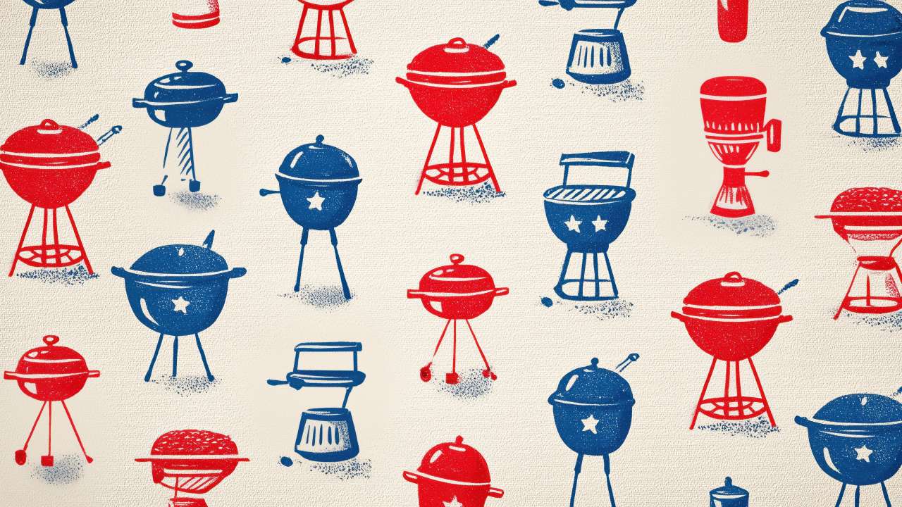 labor day bbq wallpaper, summer cookout, picnic party, background for desktop wallpaper (horizontal)