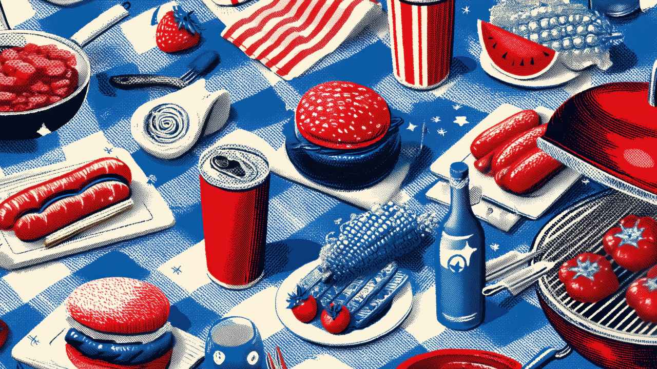 party wallpaper, barbecue recipes, holiday celebrations, background for desktop wallpaper (horizontal)