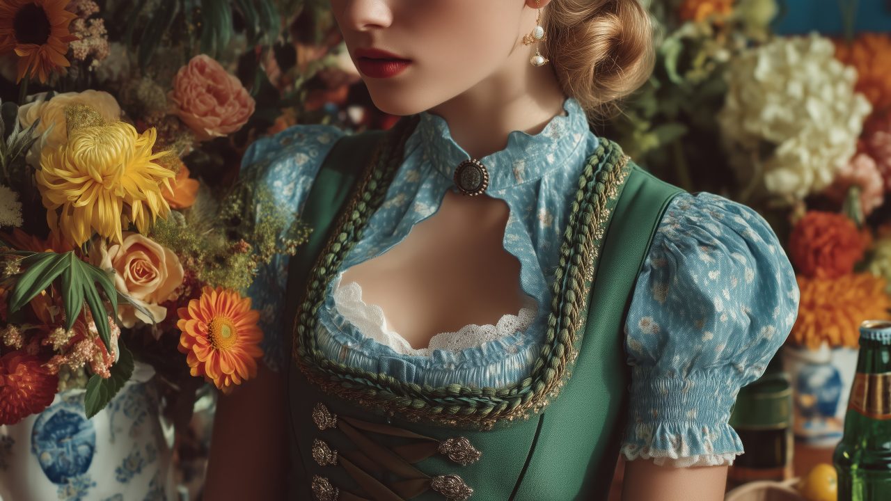 oktoberfest wallpaper, outfit, bavarian attire, background for desktop wallpaper (horizontal)