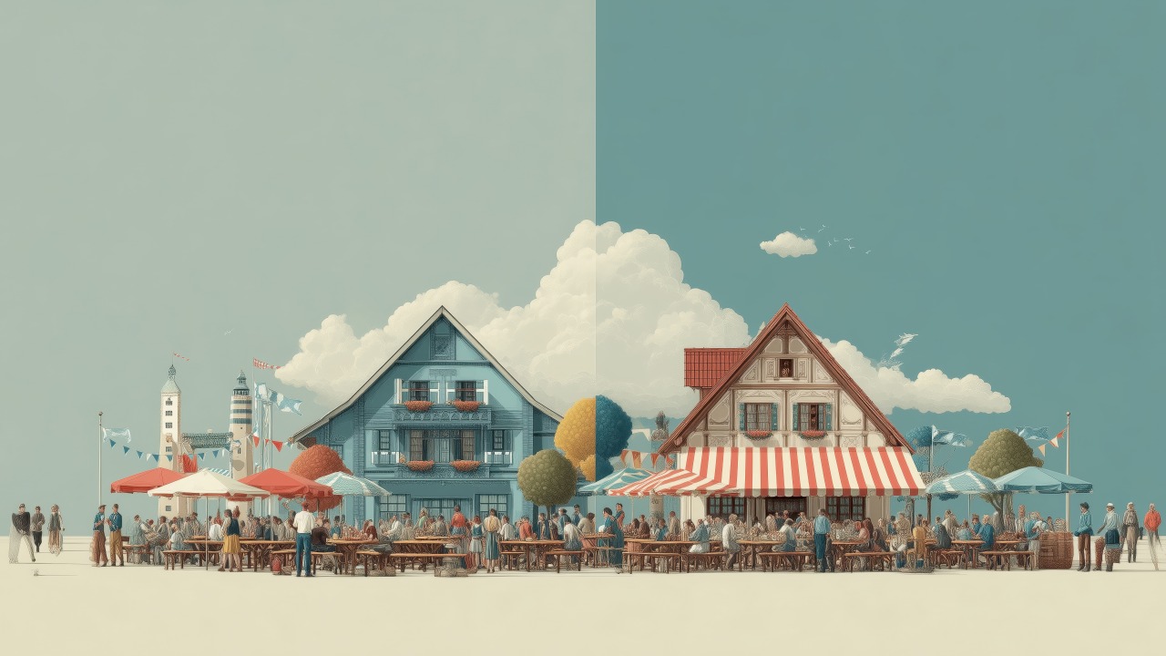 oktoberfest wallpaper, beer festival, folk music, background for desktop wallpaper (horizontal)
