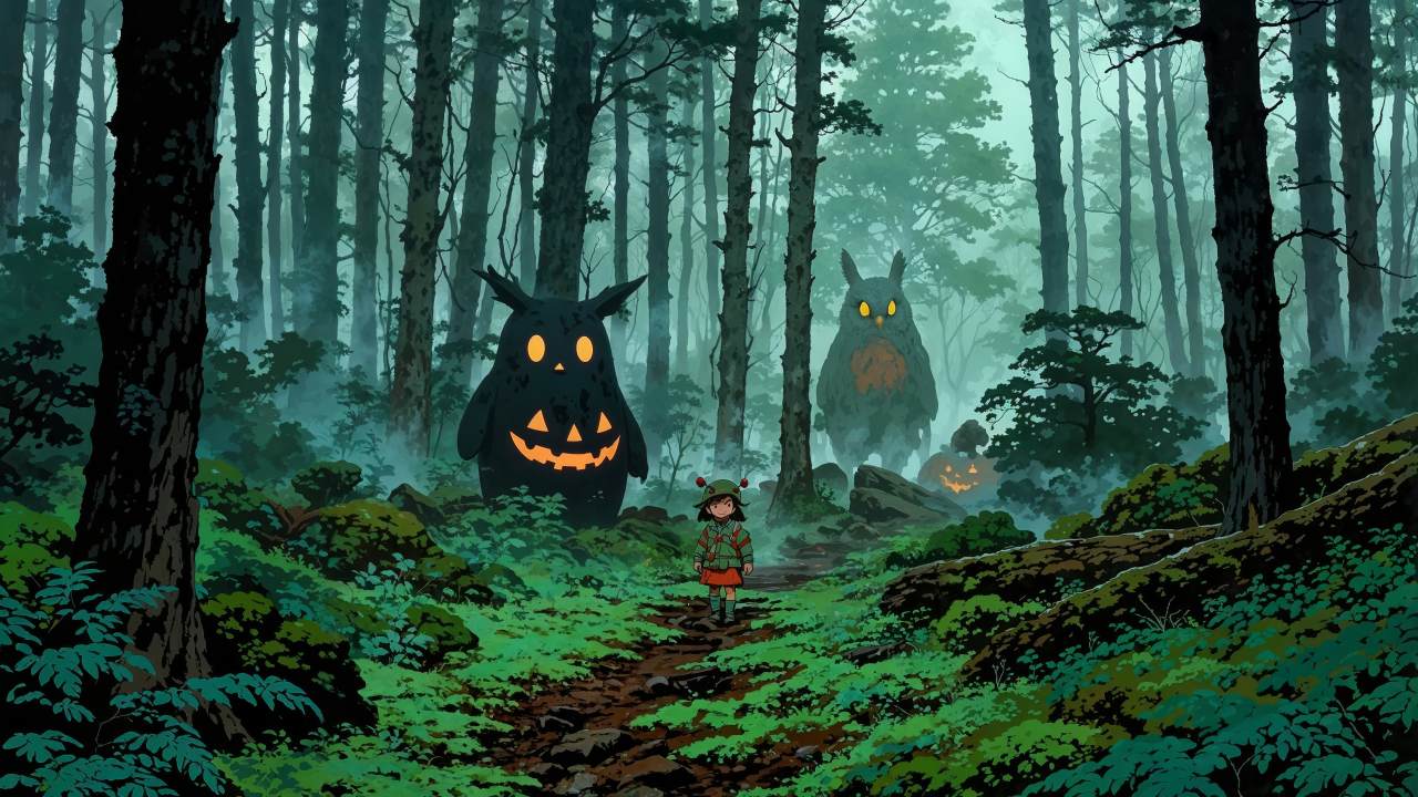 enchanted forest wallpaper, ethereal beings, nature spirits, background for desktop wallpaper (horizontal)