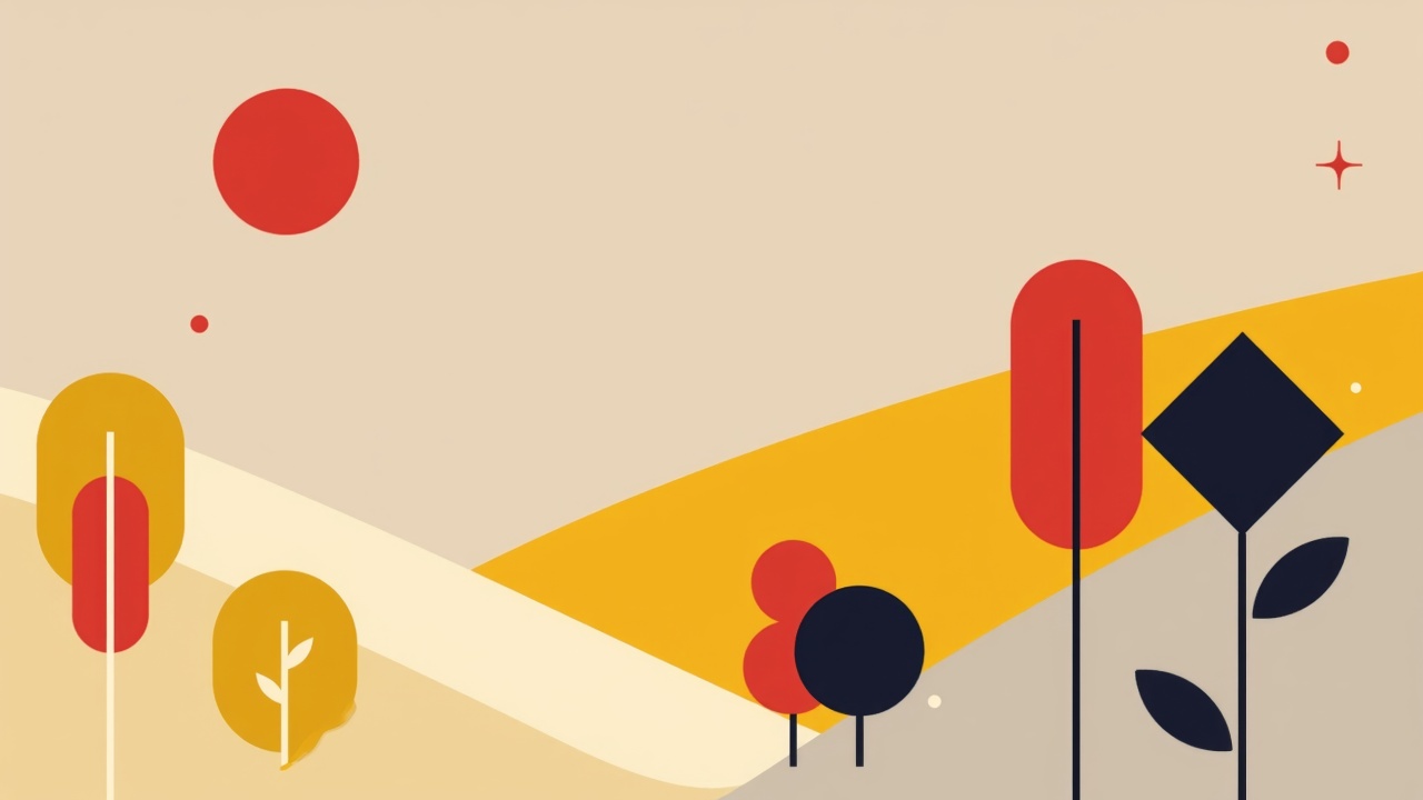 artistic minimalism wallpaper, clean designs, vibrant color palette, background for desktop wallpaper (horizontal)