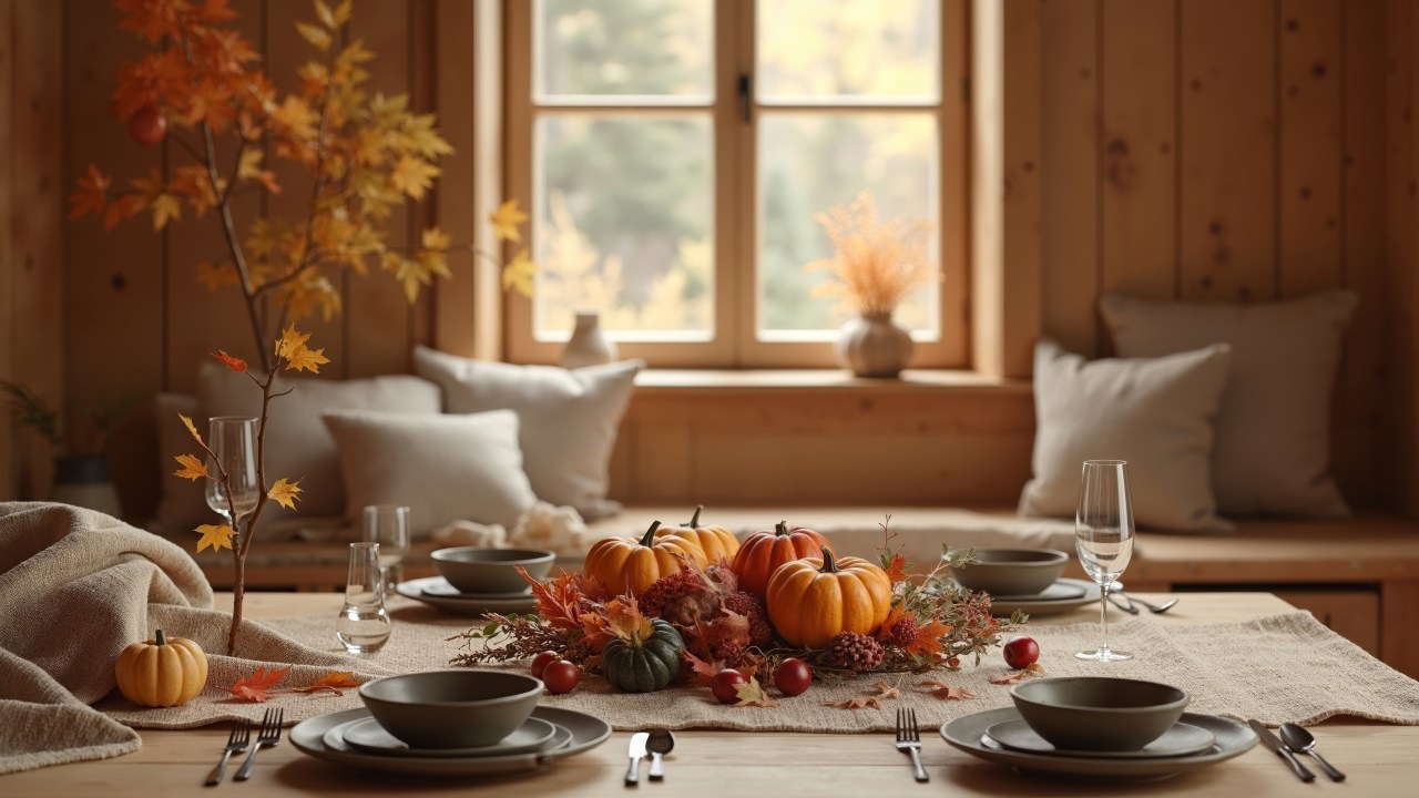 happy thanksgiving wallpaper, thanksgiving decor, holiday feast, background for desktop wallpaper (horizontal)