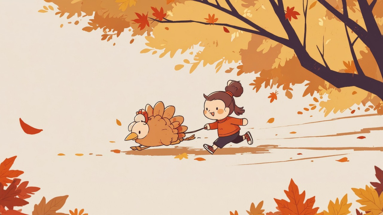 turkey trot wallpaper, turkey race, family fitness, background for desktop wallpaper (horizontal)