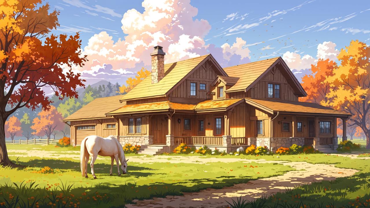 rustic style wallpaper, modern farmhouse, cozy home, background for desktop wallpaper (horizontal)