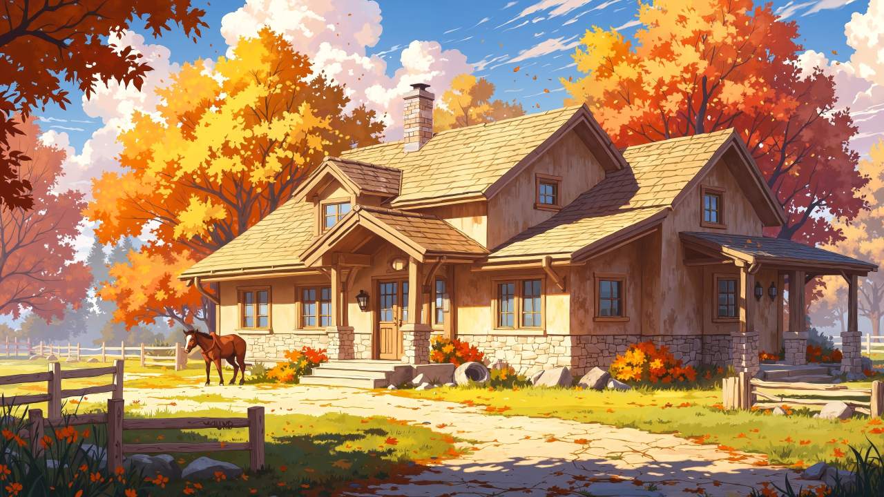 rustic farmhouse wallpaper, porch, vintage charm, background for desktop wallpaper (horizontal)