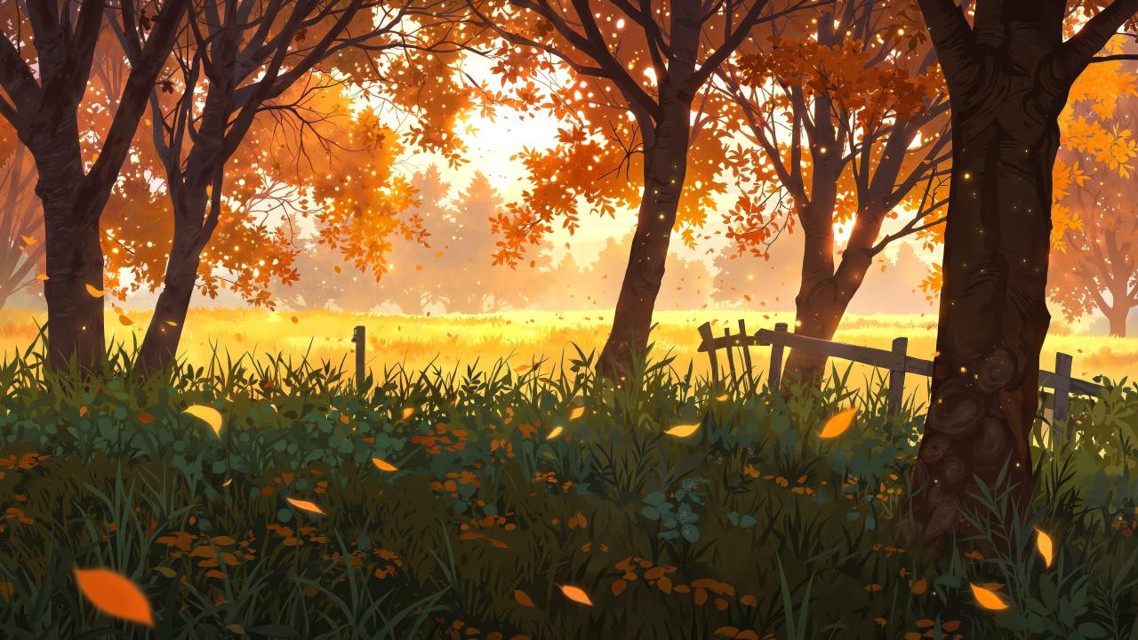 autumn landscapes wallpaper, scenic vistas, rural landscapes, background for desktop wallpaper (horizontal)