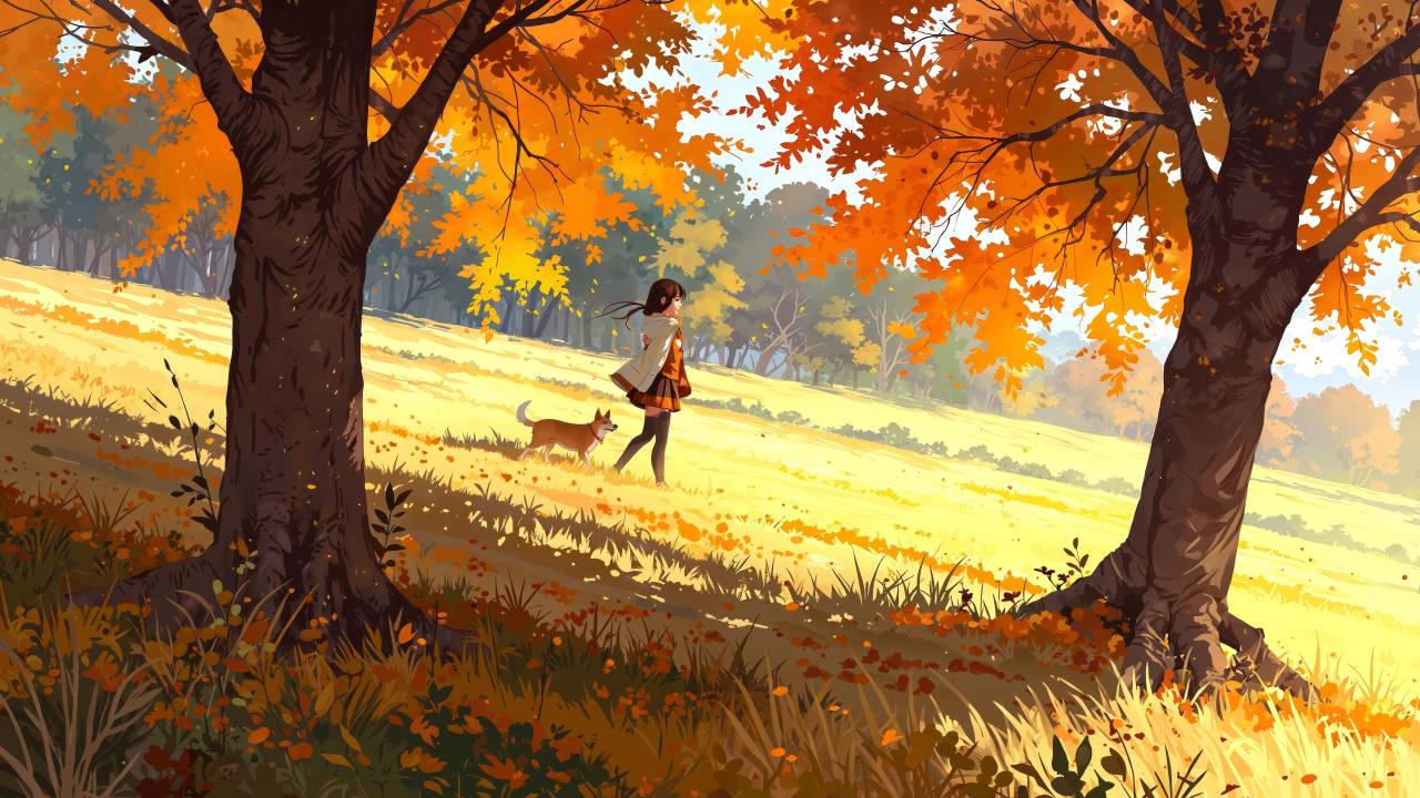 golden field wallpaper, seasonal landscape, picturesque views, background for desktop wallpaper (horizontal)