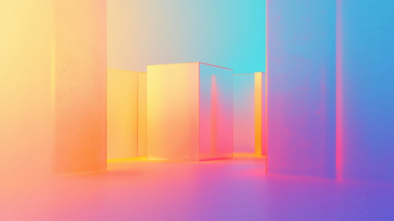 gradient glass wallpaper, rainbow hues, color spectrum, background for desktop wallpaper (horizontal)