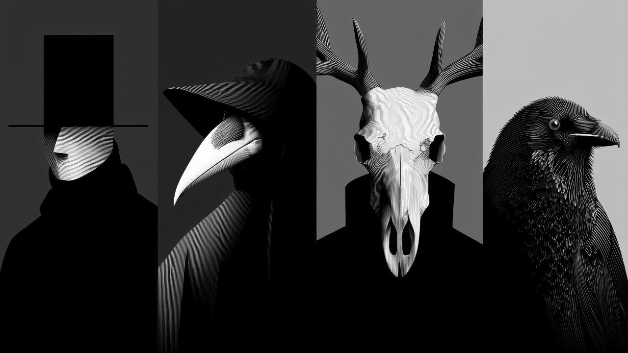 gothic horror wallpaper, halloween vibes, halloween art, background for desktop wallpaper (horizontal)