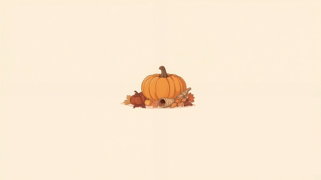 clipart wallpaper, autumn illustrations, festive clipart, background for desktop wallpaper (horizontal)