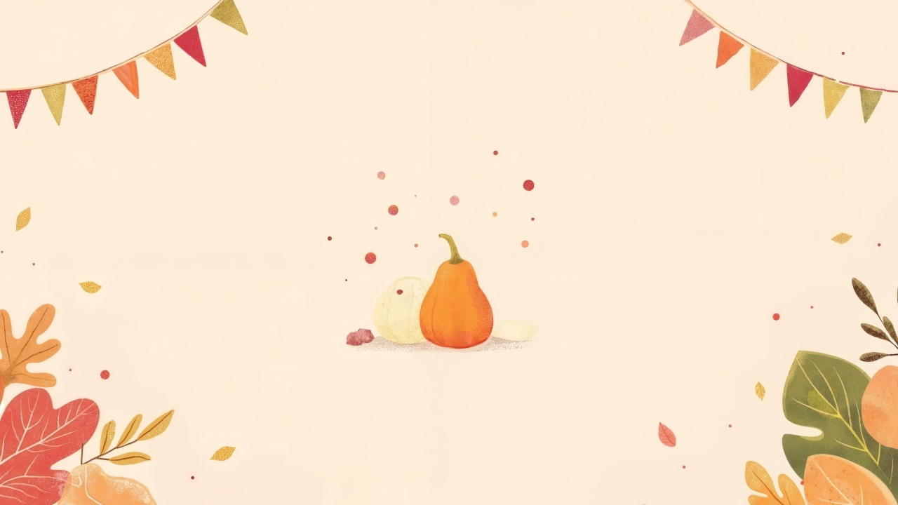 fall clipart wallpaper, 4k background, holiday clipart, background for desktop wallpaper (horizontal)