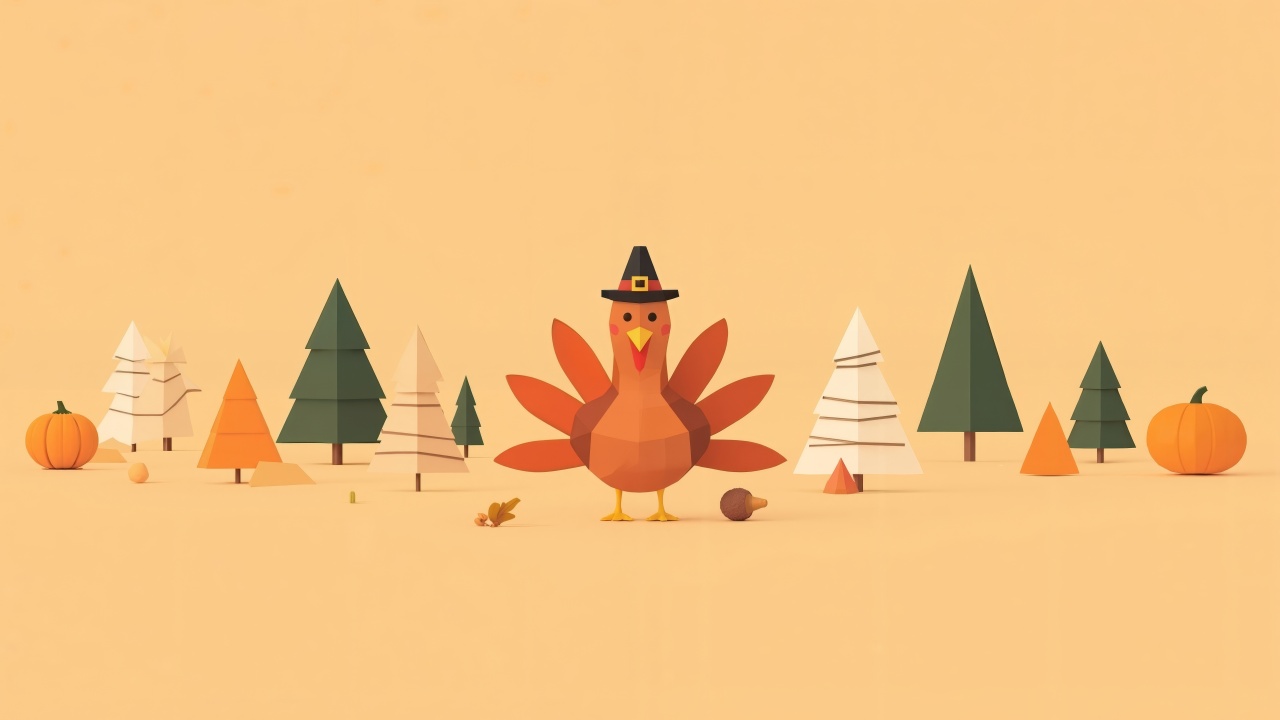 fall clipart wallpaper, thanksgiving clipart, harvest decorations, background for desktop wallpaper (horizontal)