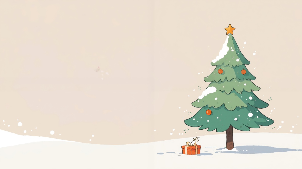 snowy landscape wallpaper, december celebrations, pine tree forest, background for desktop wallpaper (horizontal)