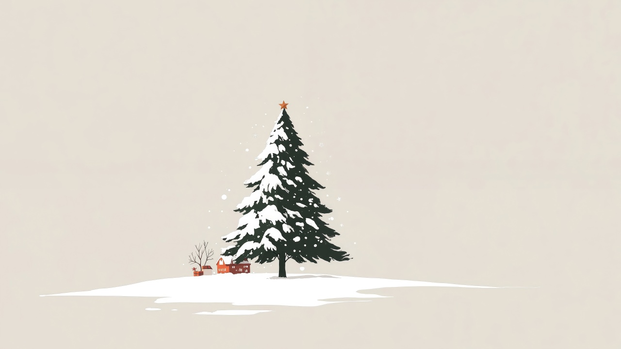 pine forest wallpaper, pine trees, winter holidays, background for desktop wallpaper (horizontal)