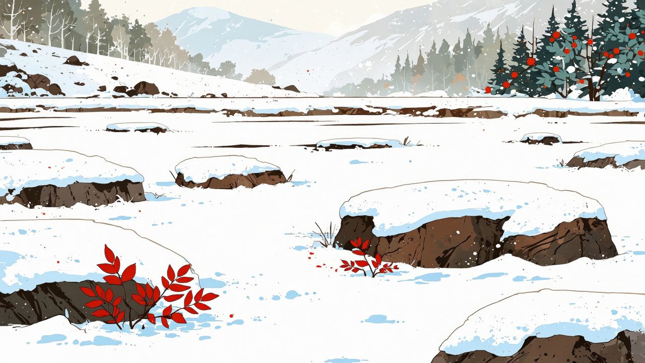 snowy mountains wallpaper, cozy fireside, hot cocoa, background for desktop wallpaper (horizontal)