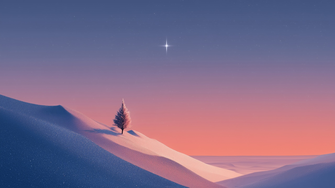 north star wallpaper, cozy evenings, christmas cheer, background for desktop wallpaper (horizontal)