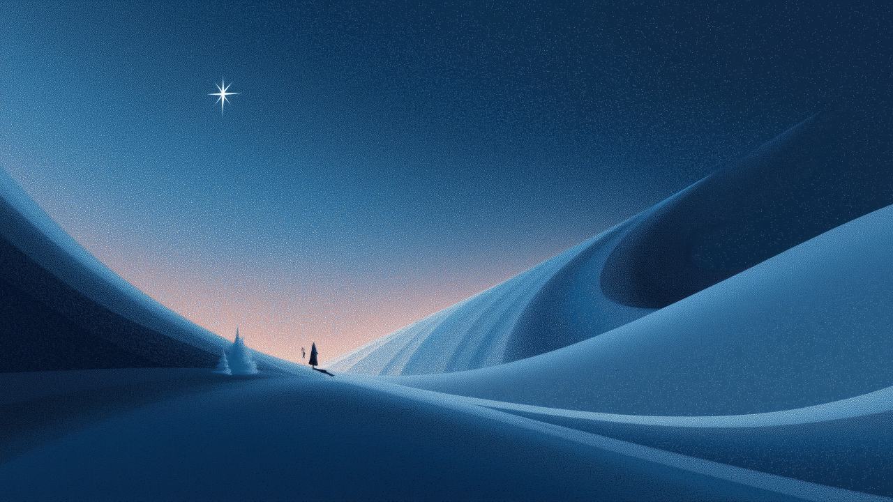 cozy evenings wallpaper, twinkling lights, winter nights, background for desktop wallpaper (horizontal)