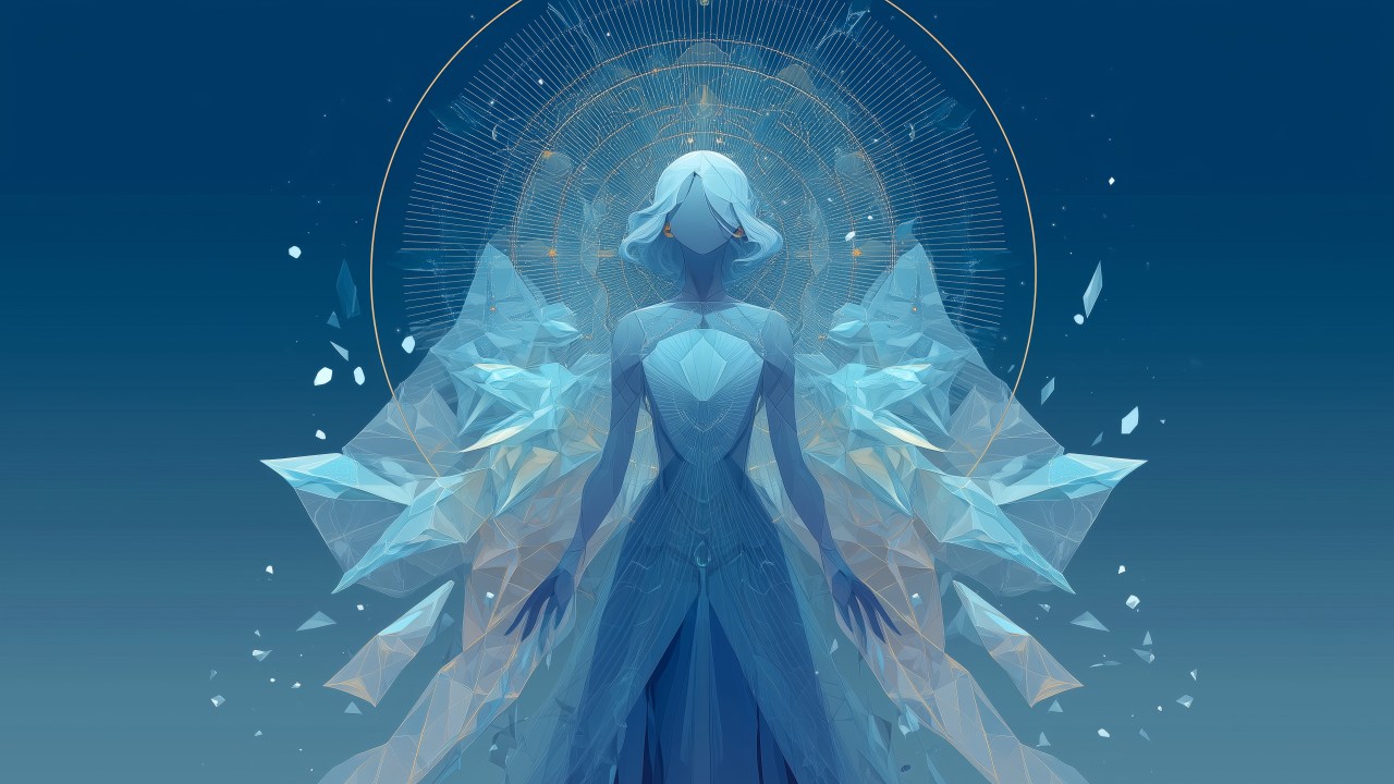 crystal clear wallpaper, crystal vibes, crystal ice, background for desktop wallpaper (horizontal)