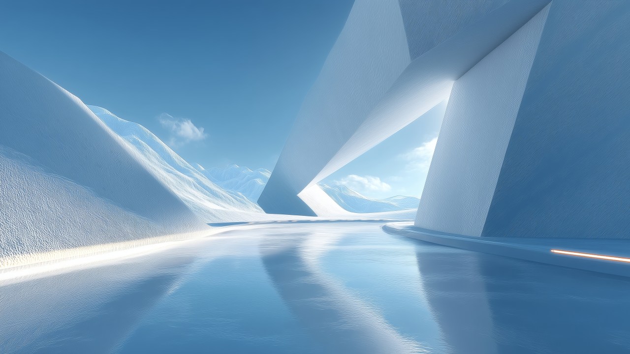 winter geometry wallpaper, minimal wallpaper, minimalist decor, background for desktop wallpaper (horizontal)