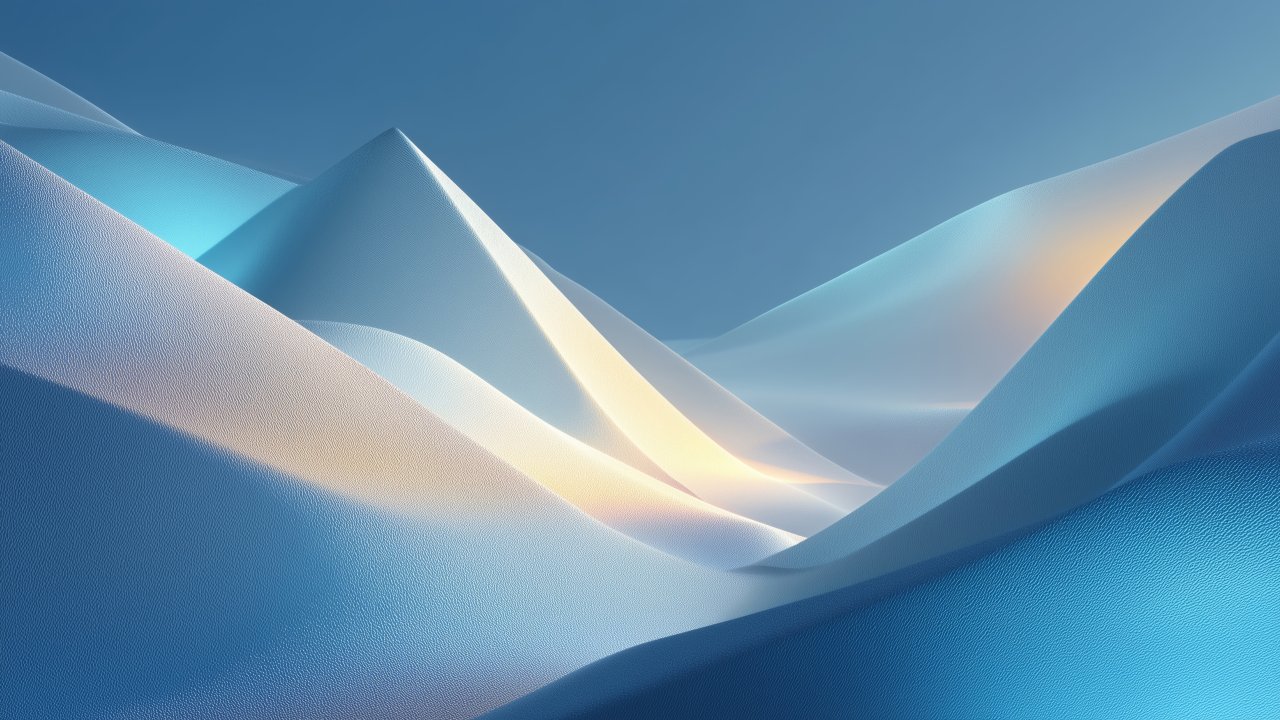 snowy peaks wallpaper, tranquil design, seasonal aesthetics, background for desktop wallpaper (horizontal)