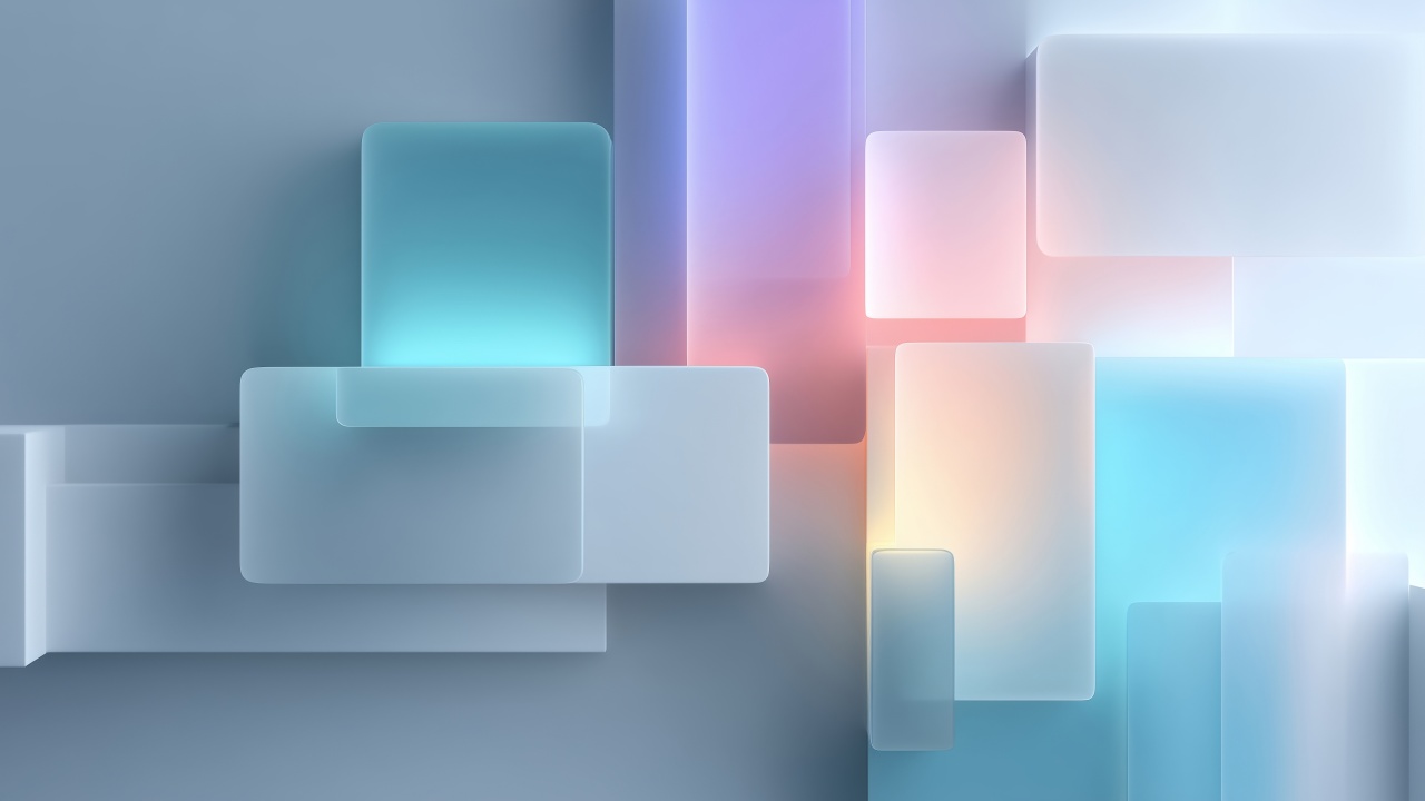 abstract glass wallpaper, clear tiles, artistic composition, background for desktop wallpaper (horizontal)