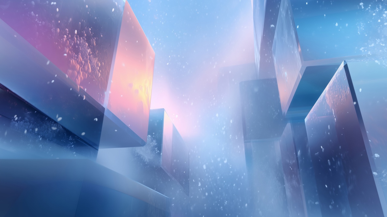 abstract crystals wallpaper, spectrum art, geometric art, background for desktop wallpaper (horizontal)