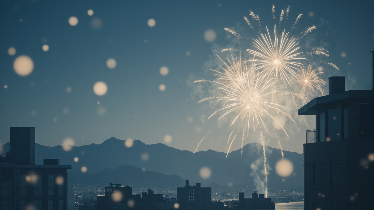 fireworks wallpaper, countdown, new years celebration, background for desktop wallpaper (horizontal)