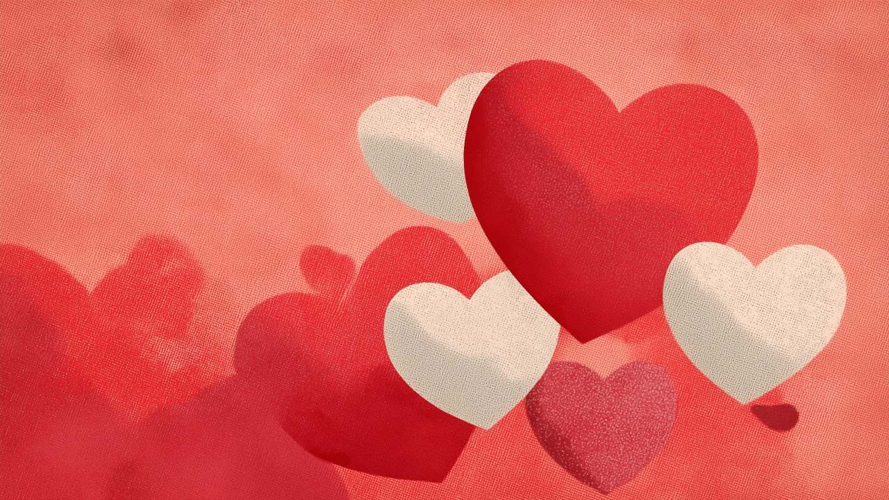 ruby red wallpaper, heartfelt gift, romantic decor, background for desktop wallpaper (horizontal)