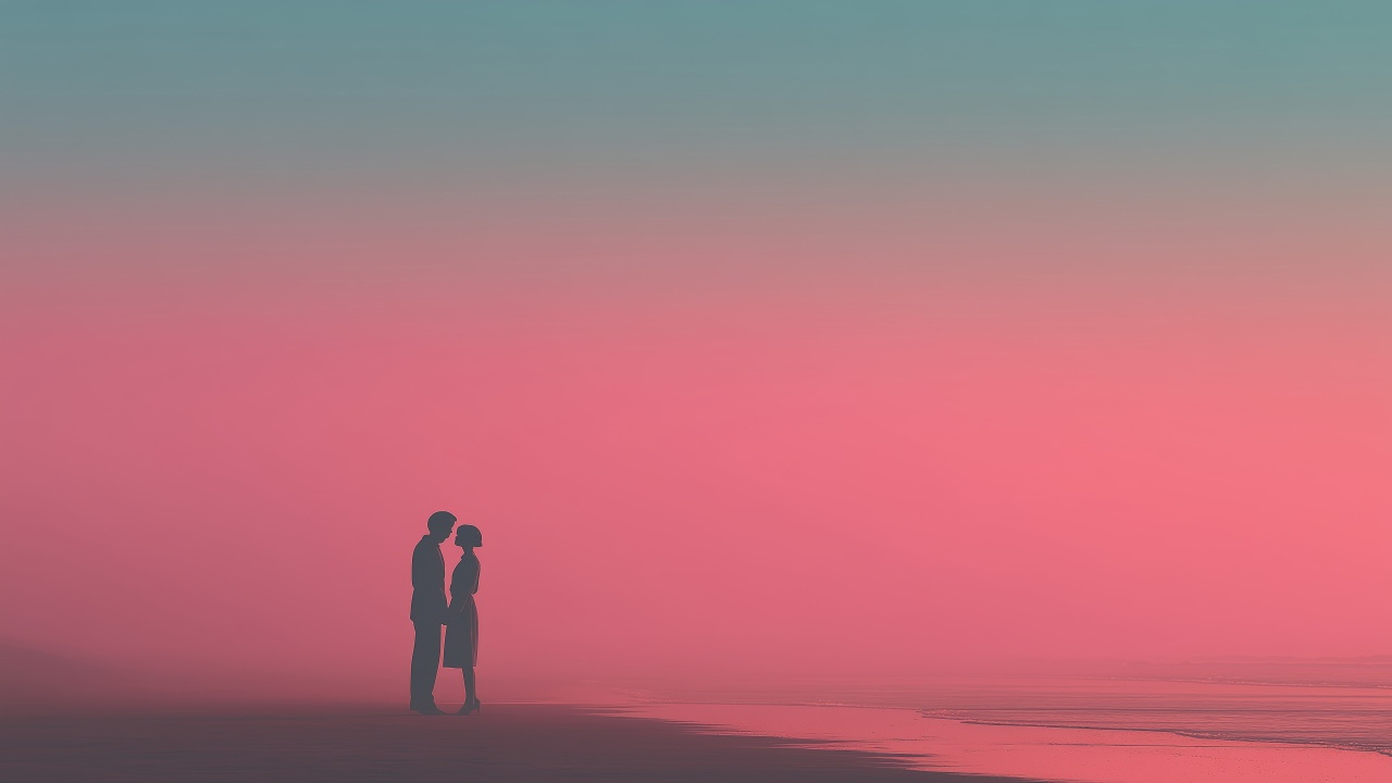 ocean backdrop wallpaper, pastel skies, coastal aesthetic, background for desktop wallpaper (horizontal)