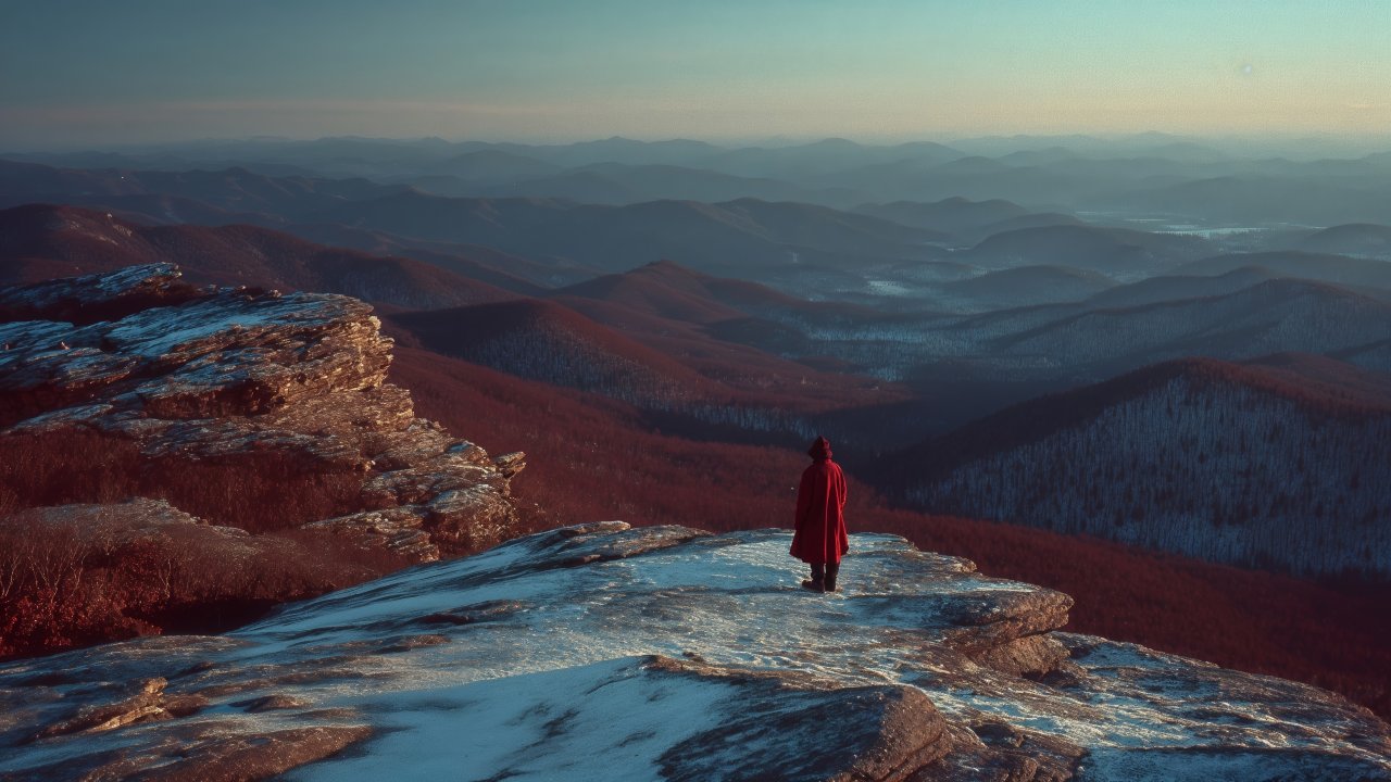 mindful wallpaper, mountain landscape, nature exploration, background for desktop wallpaper (horizontal)