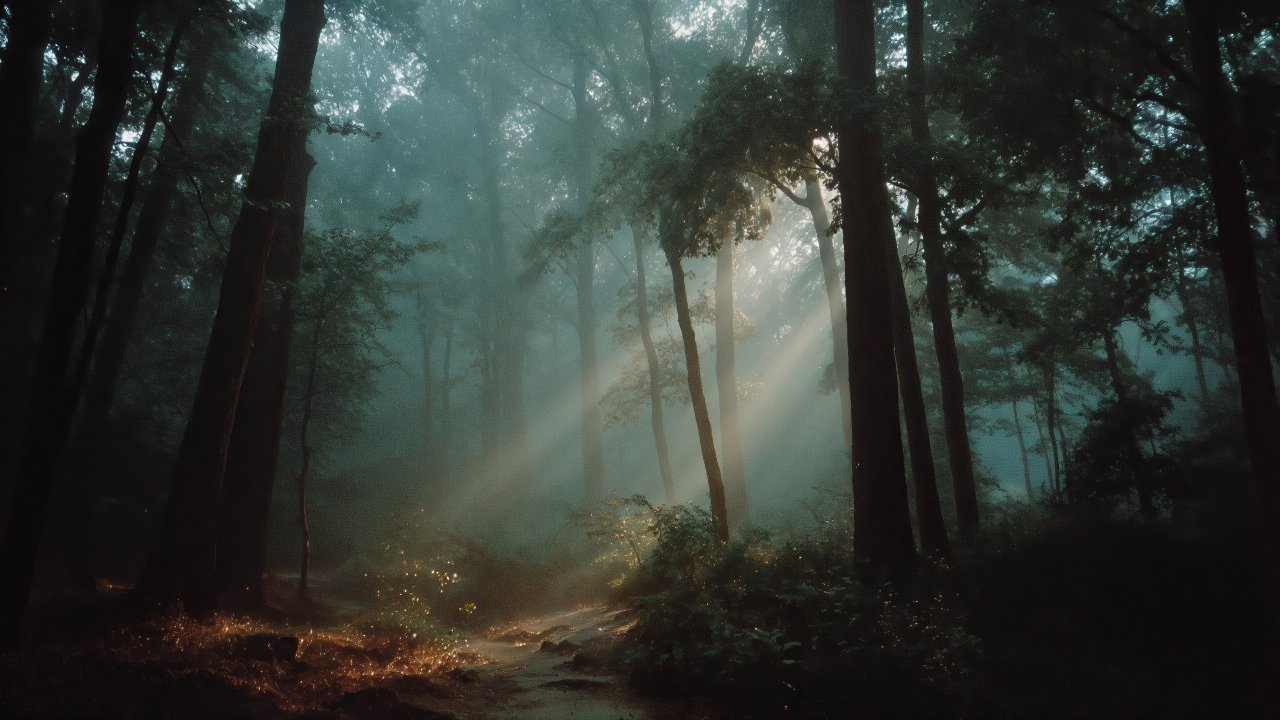 woodland scenery wallpaper, wild forest, natural landscape, background for desktop wallpaper (horizontal)