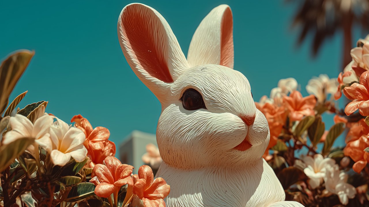 chocolate treats wallpaper, religious observance, rabbit, background for desktop wallpaper (horizontal)