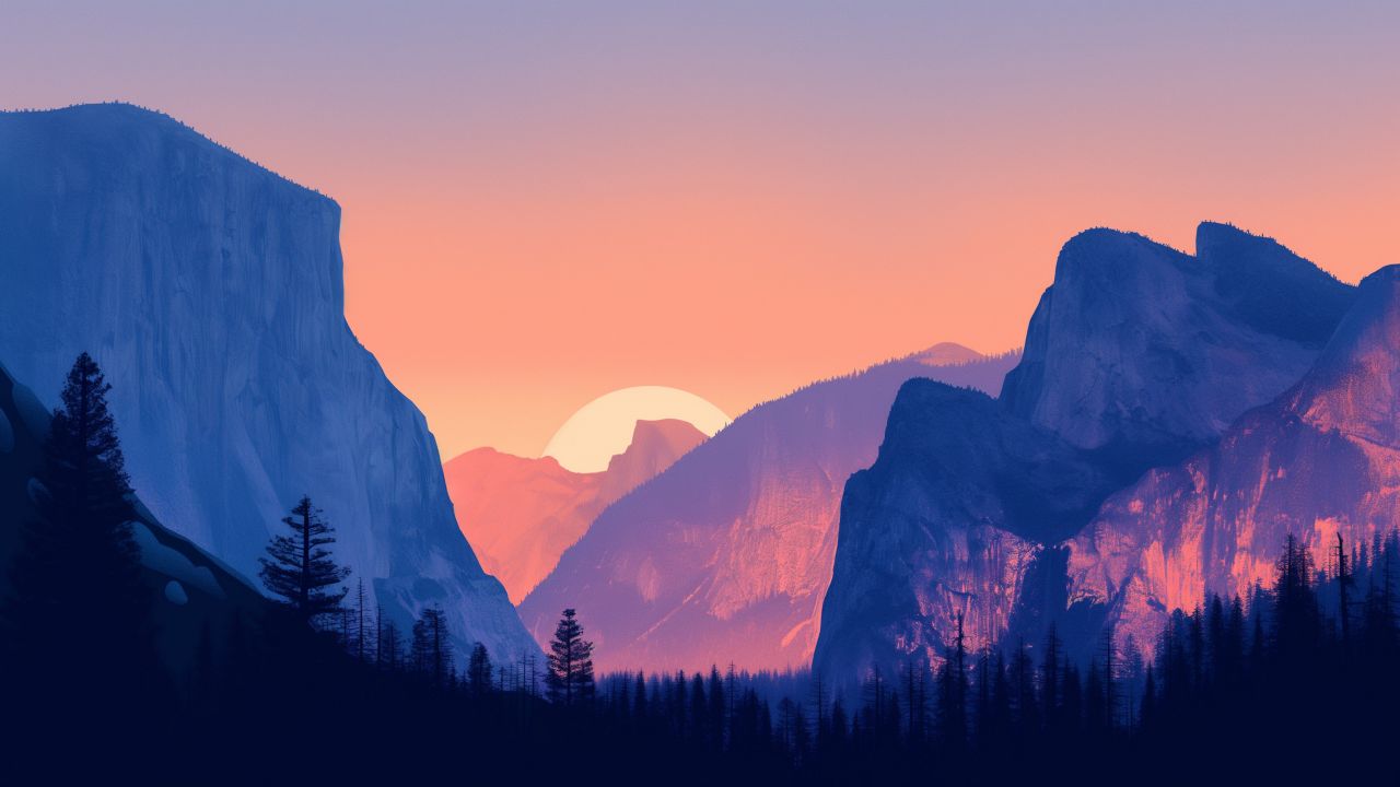 Yosemite wallpaper, 8k resolution, high-definition, background for desktop wallpaper (horizontal)