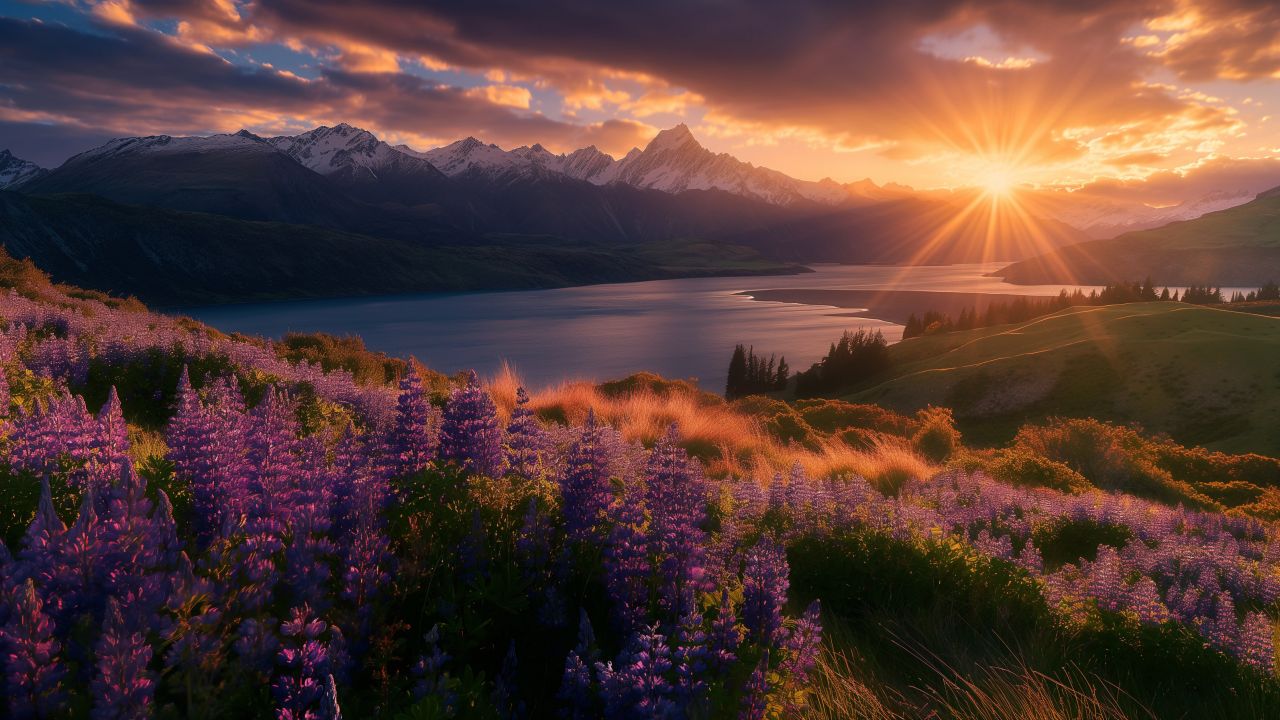 New Zealand wallpaper, mountain, 4k wallpaper, background for desktop wallpaper (horizontal)