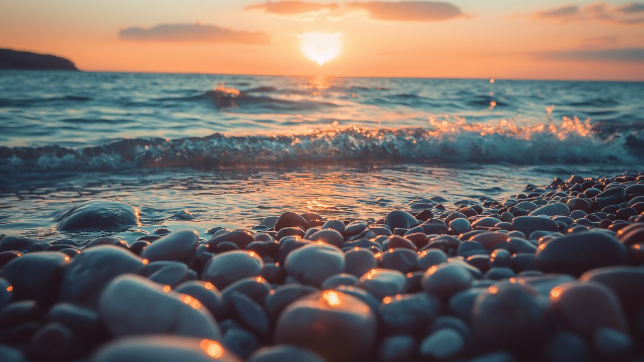 Sea wallpaper, Pacific Ocean, coastline, background for desktop wallpaper (horizontal)