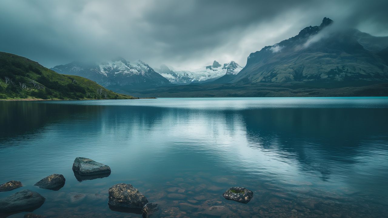 Patagonia wallpaper, lake, nature, background for desktop wallpaper (horizontal)