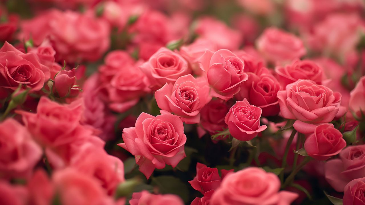 Roses wallpaper, 8k wallpaper, blooming, background for desktop wallpaper (horizontal)
