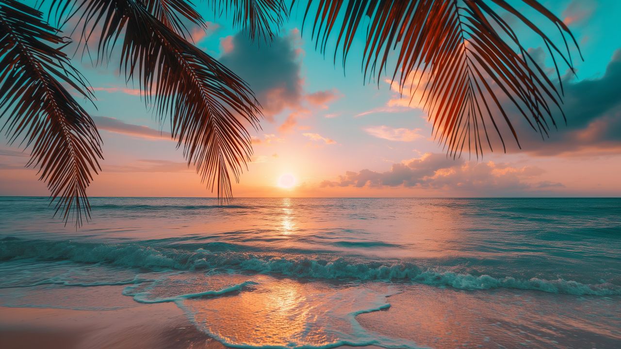 beach wallpaper, ocean, coastal, background for desktop wallpaper (horizontal)