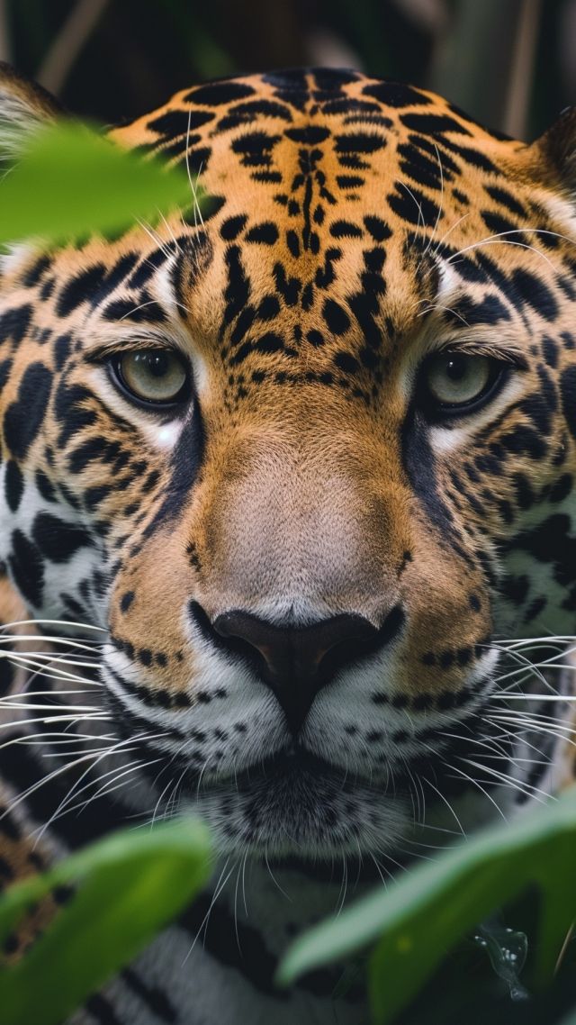 jaguar wallpaper, wild, spotted, background for mobile wallpaper (vertical)
