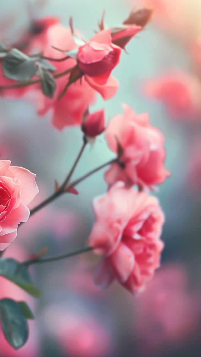 rose wallpaper, spring, vibrant, background for mobile wallpaper (vertical)